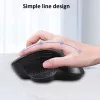 EQUIP 6 pogu divu režīmu uzlādējama bezvadu pele — labročiem, optiskā 1600 DPI, RF bezvadu + Bluetooth, melna