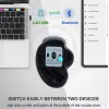 EQUIP 6 pogu divu režīmu uzlādējama bezvadu pele — labročiem, optiskā 1600 DPI, RF bezvadu + Bluetooth, melna