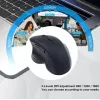 EQUIP 6 pogu divu režīmu uzlādējama bezvadu pele — labročiem, optiskā 1600 DPI, RF bezvadu + Bluetooth, melna