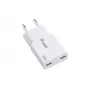 EQUIP 2-Port 30W GaN plāns USB-C PD lādētājs — 2 USB-C pieslēgvietas, 100–240V ieeja, maks. 20V izeja, balts