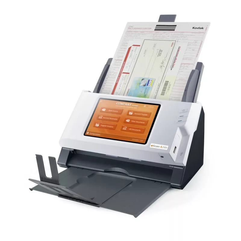 Plustek eScan A280 Enterprise ADF skeneris 600 x 600 DPI A4 Melns, Balts
