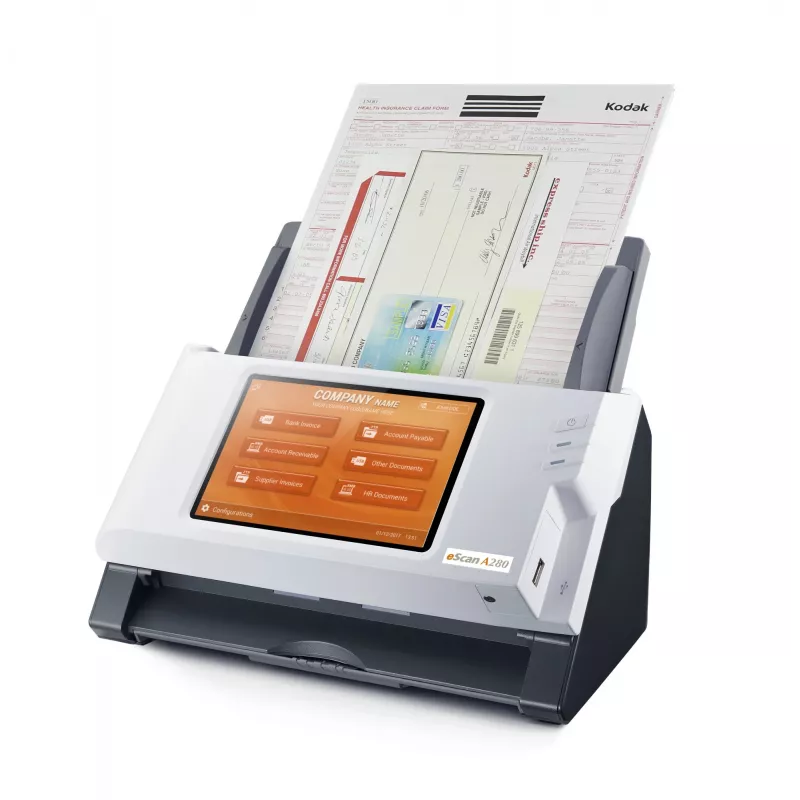 Plustek eScan A280 Enterprise ADF skeneris 600 x 600 DPI A4 Melns, Balts