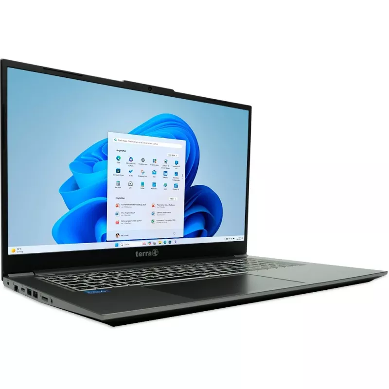 TERRA MOBILE 1717R Intel® Core™ i5 i5-1334U klēpjdators 43,9 cm (17,3 collas) Full HD 16 GB DDR4-SDRAM 1 TB SSD Wi-Fi 6 (802.11ax) Windows 11 Home vācu pelēks