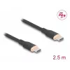 USB kabelis DeLOCK 81239 2,5 m USB C melns USB 2.0 0,48 Gbit/s