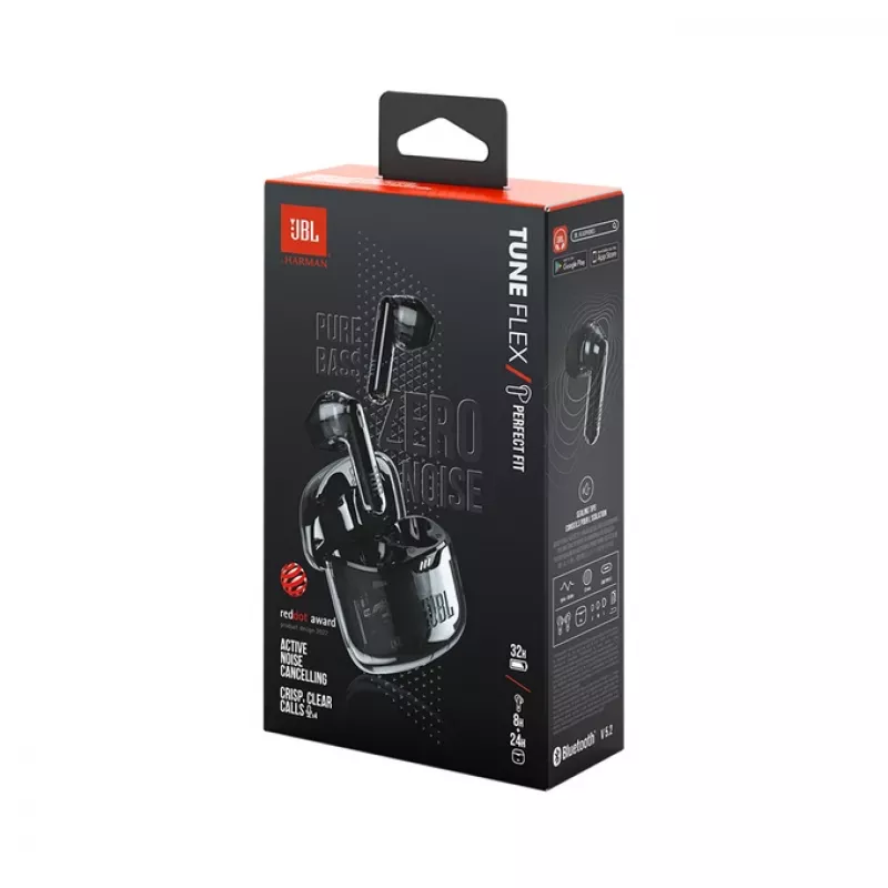 JBL Tune Flex austiņu komplekts True Wireless Stereo (TWS) Ievietojamās zvani/mūzika/sports/ikdiena Bluetooth melns