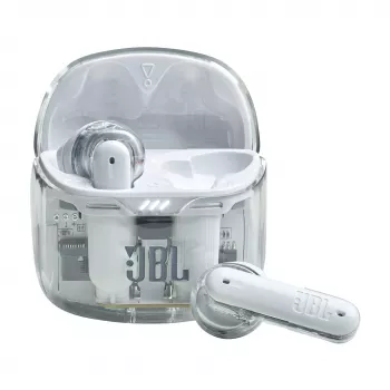 JBL Tune Flex Ghost Edition austiņu komplekts True Wireless Stereo (TWS) Ievietojamās Zvani/Mūzika Bluetooth Caurspīdīgas, Baltas