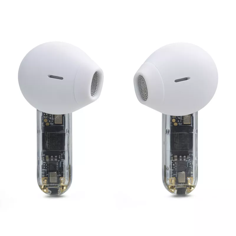 JBL Tune Flex Ghost Edition austiņu komplekts True Wireless Stereo (TWS) Ievietojamās Zvani/Mūzika Bluetooth Caurspīdīgas, Baltas