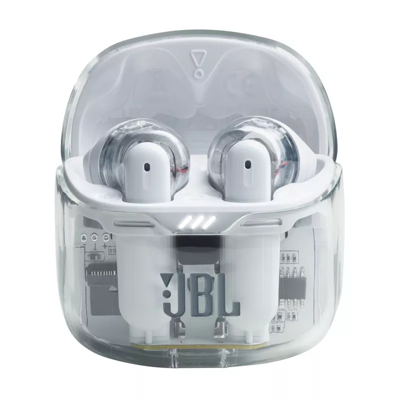 JBL Tune Flex Ghost Edition austiņu komplekts True Wireless Stereo (TWS) Ievietojamās Zvani/Mūzika Bluetooth Caurspīdīgas, Baltas