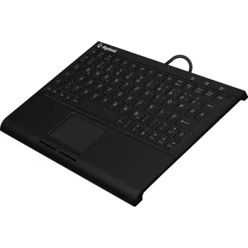 KeySonic KSK-3211ELU (DE) tastatūra Mājas USB QWERTZ Vācu Melna
