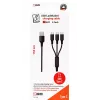 USB kabelis 2GO 797156 1,5 m USB B 3 x USB C melns
