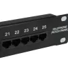Equip 25 portu Cat.3 RJ45 ISDN sadales panelis, melns