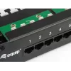 Equip 25 portu Cat.3 RJ45 ISDN sadales panelis, melns