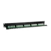 Equip 25 portu Cat.3 RJ45 ISDN sadales panelis, melns