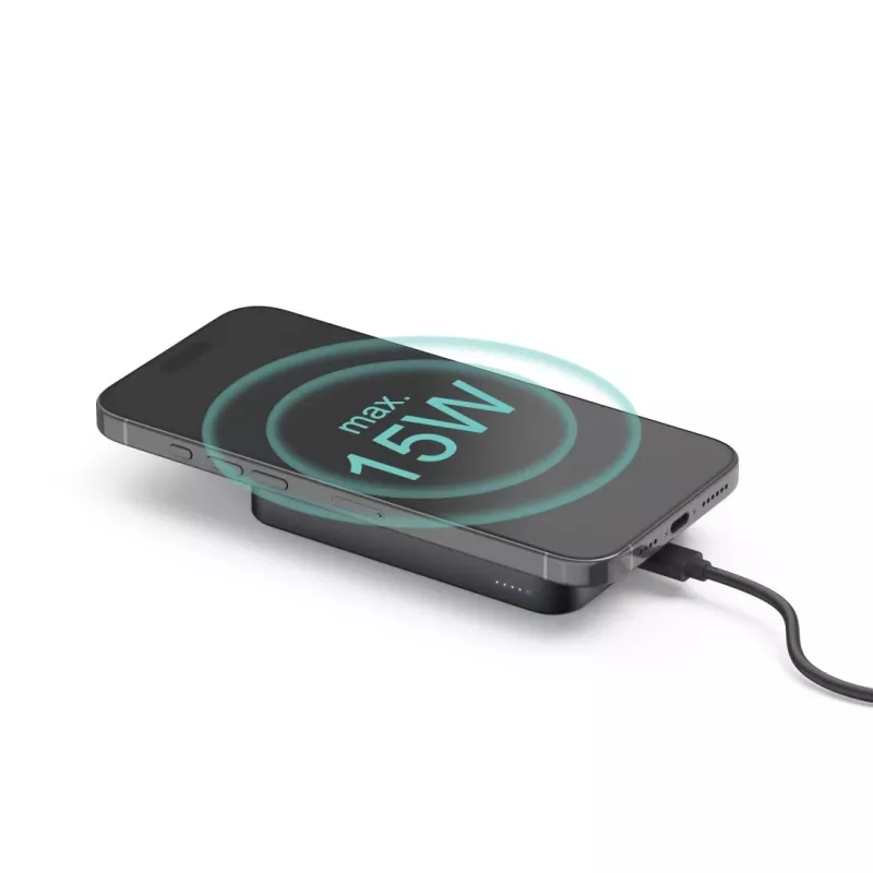 Hama 00201752 ārējais akumulators 10000 mAh Bezvadu uzlāde Antracīta