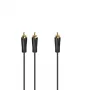 Audio kabelis Hama 00205097 5 m RCA 2 x RCA vīrišķais zelta pārklājums melns