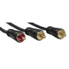 Audio kabelis Hama 00205097 5 m RCA 2 x RCA vīrišķais zelta pārklājums melns