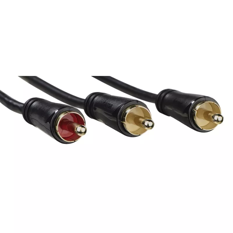 Audio kabelis Hama 00205097 5 m RCA 2 x RCA vīrišķais zelta pārklājums melns