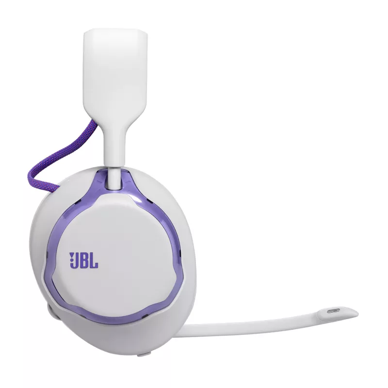 Austiņas JBL Quantum 650 — Bezvadu Bluetooth, USB-C, Apkārtauss, Galvas lente, Balts, 20–20000 Hz