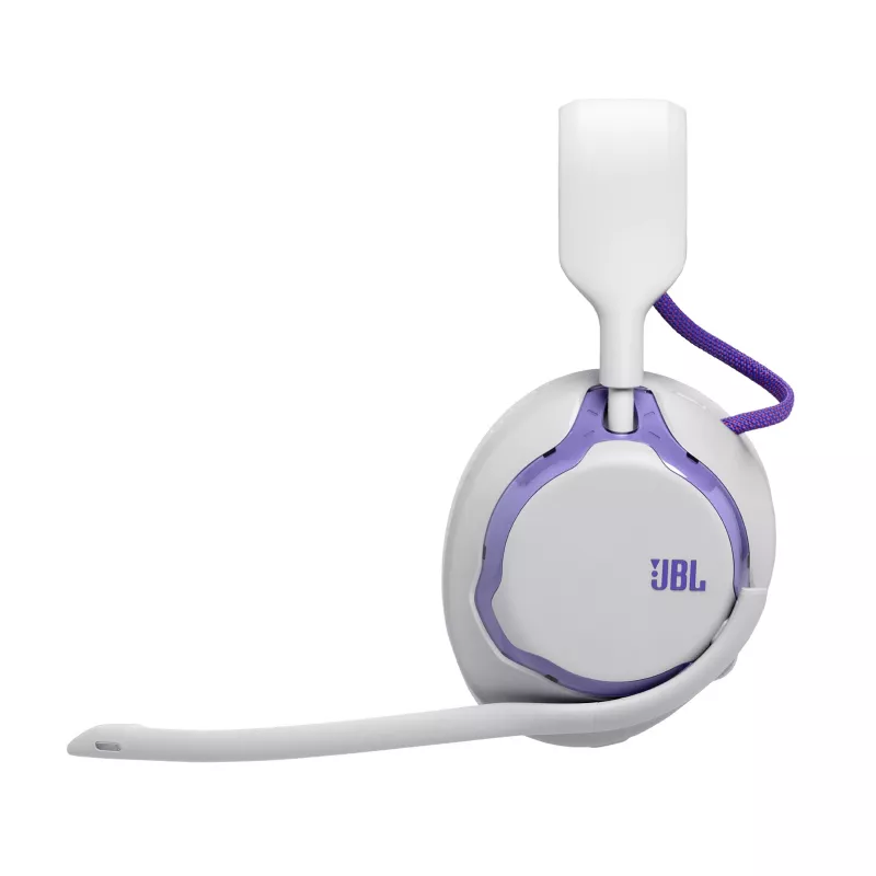 Austiņas JBL Quantum 650 — Bezvadu Bluetooth, USB-C, Apkārtauss, Galvas lente, Balts, 20–20000 Hz