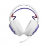 Austiņas JBL Quantum 650 — Bezvadu Bluetooth, USB-C, Apkārtauss, Galvas lente, Balts, 20–20000 Hz