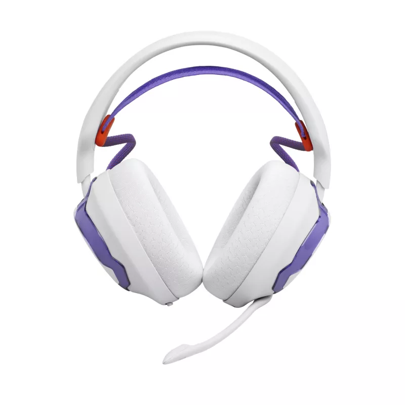 Austiņas JBL Quantum 650 — Bezvadu Bluetooth, USB-C, Apkārtauss, Galvas lente, Balts, 20–20000 Hz
