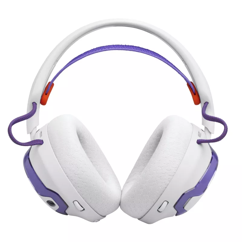 Austiņas JBL Quantum 650 — Bezvadu Bluetooth, USB-C, Apkārtauss, Galvas lente, Balts, 20–20000 Hz