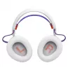 Austiņas JBL Quantum 650 — Bezvadu Bluetooth, USB-C, Apkārtauss, Galvas lente, Balts, 20–20000 Hz