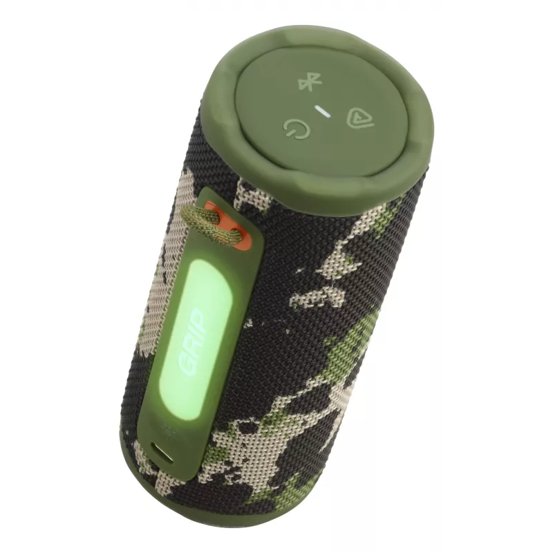 Mono pārnēsājamais skaļrunis JBL Grip Mono Camouflage — 16 W, Bluetooth, 70–20 000 Hz