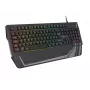 Spēļu tastatūra GENESIS Rhod 350 RGB — Pilnizmēra 104 taustiņu USB QWERTY spāņu, melna, RGB fona apgaismojums, plaukstu balsts