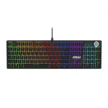 MSI FORGE GK320 RED tastatūra Spēlēm USB QWERTY angļu Melns