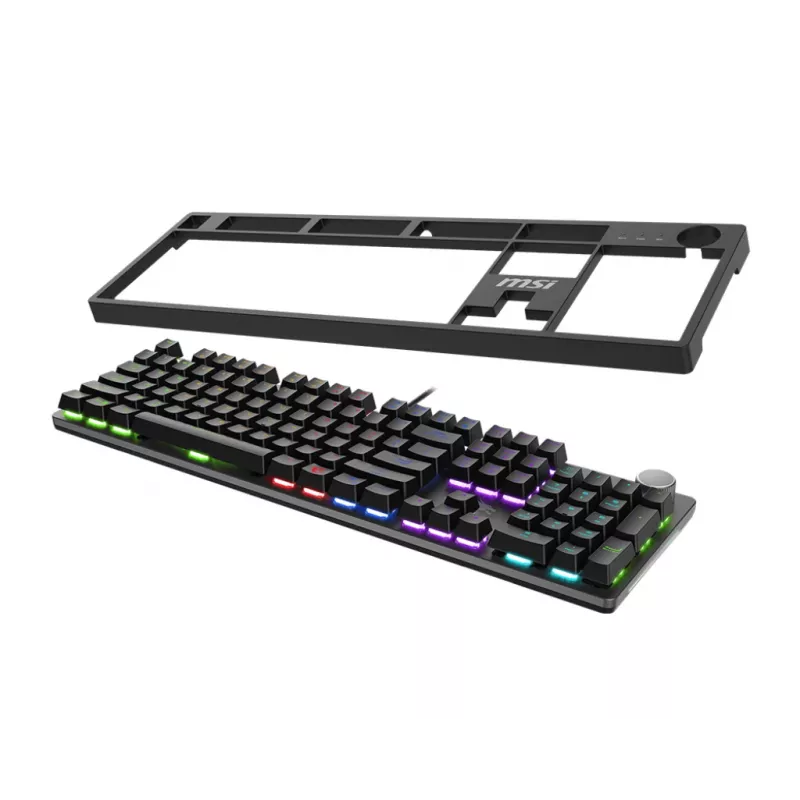 MSI FORGE GK320 RED tastatūra Spēlēm USB QWERTY angļu Melns