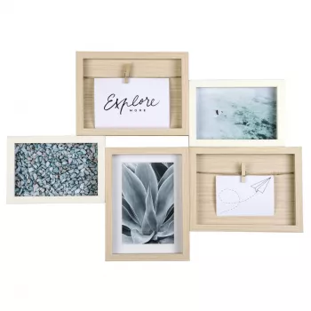 Multi picture frame Hama Kalmar Oak balta MDF