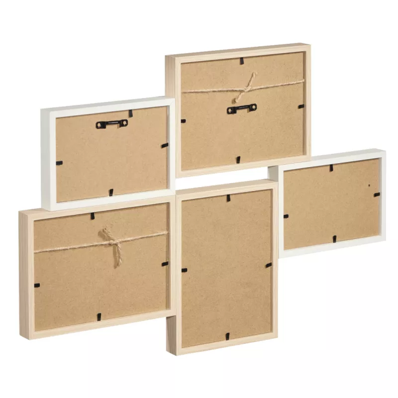 Multi picture frame Hama Kalmar Oak balta MDF