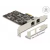 DeLOCK PCI Express x2 karte ar 2 x RJ45 2,5 Gigabit LAN i225