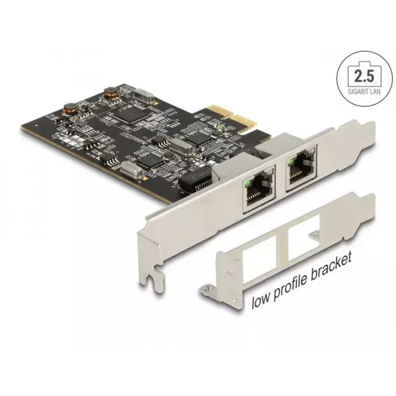 DeLOCK PCI Express x2 karte ar 2 x RJ45 2,5 Gigabit LAN i225