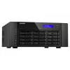 NAS tornis QNAP TS-h1290FX — EPYC 7302P 3.0 GHz, 128 GB DDR4, 12 nodalījumi, QuTS hero, melns