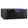 NAS tornis QNAP TS-h1290FX — EPYC 7302P 3.0 GHz, 128 GB DDR4, 12 nodalījumi, QuTS hero, melns