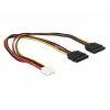 Kabelis DeLOCK 0.3m Floppy 4p/2x SATA 15p