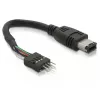 FireWire kabelis DeLOCK 82379 0.016 m melns vīrišķais/vīrišķais