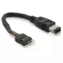 FireWire kabelis DeLOCK 82379 0.016 m melns vīrišķais/vīrišķais