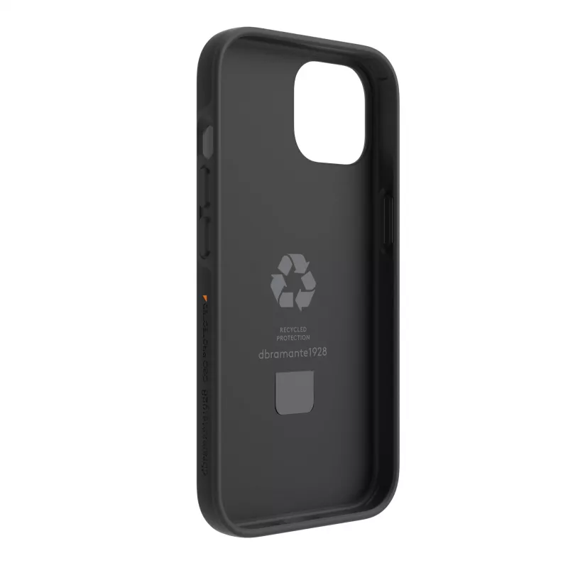 Aizsargapvalks dbramante1928 Iceland Ultra D3O MS Kick iPhone 17e/16e/15/14/13, 6.1 collas (15,5 cm), Melns