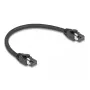 DeLOCK RJ45 tīkla kabelis Cat.8.1 S/FTP 25 cm 40 Gbps melns