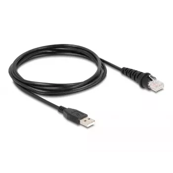 DeLOCK USB svītrkodu skeneris 1D un 2D vadu savienojumam stacionārai uzstādīšanai