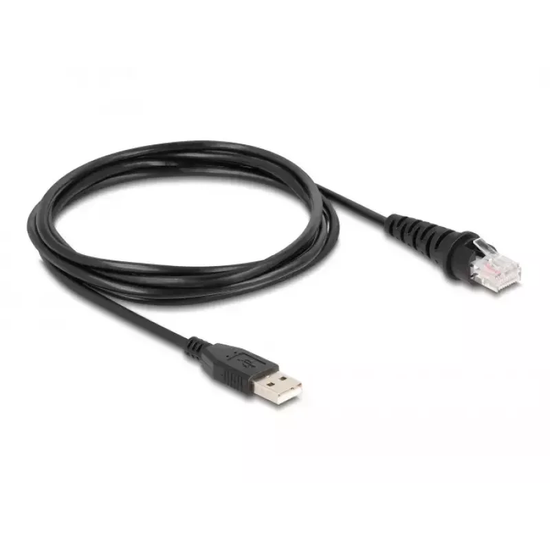 DeLOCK USB svītrkodu skeneris 1D un 2D vadu savienojumam stacionārai uzstādīšanai