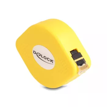 DeLOCK ievelkamais RJ45 kabelis Cat.6A STP 1,5 m melns dzeltens
