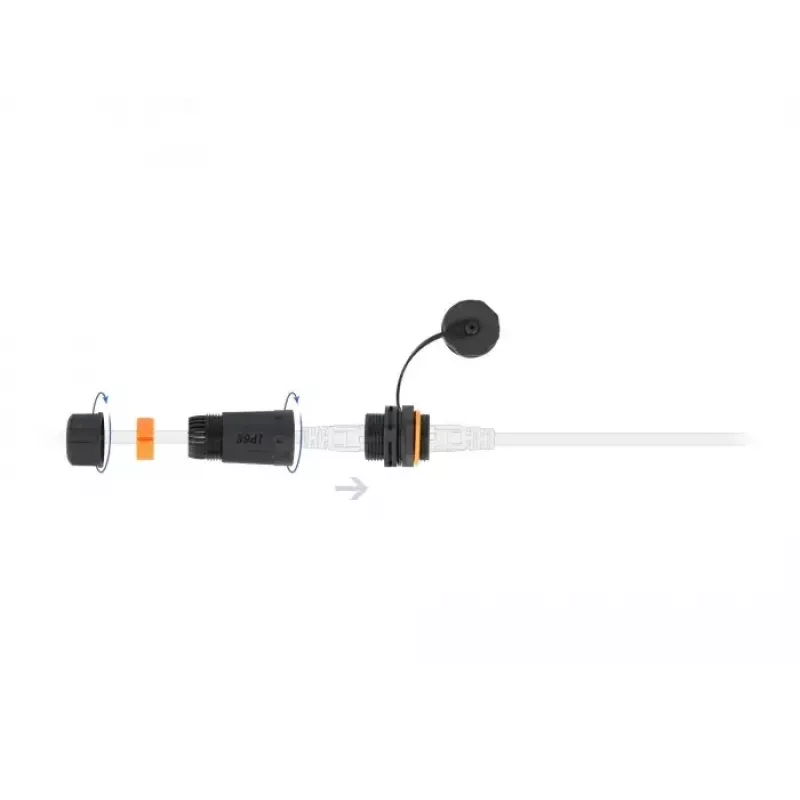 Vadu savienotājs RJ-45/RJ-45 DeLOCK 86700 melns oranžs