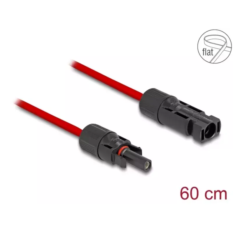 Kabelis DeLOCK DL4 Solar plakans kabelis vīr. uz siev. 60 cm sarkans 3,3 mm²