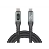 DeLOCK USB 40 Gbps datu un ātrās uzlādes koaksiālais kabelis 1 m USB PD 3.1 240 W