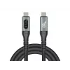 DeLOCK USB 40 Gbps datu un ātrās uzlādes koaksiālais kabelis 1 m USB PD 3.1 240 W