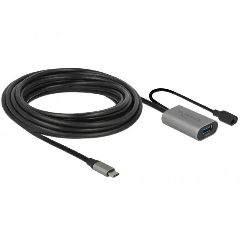 USB kabelis DeLOCK 85391 USB 3.2 Gen 1 5 m USB A USB C Melns Pelēks